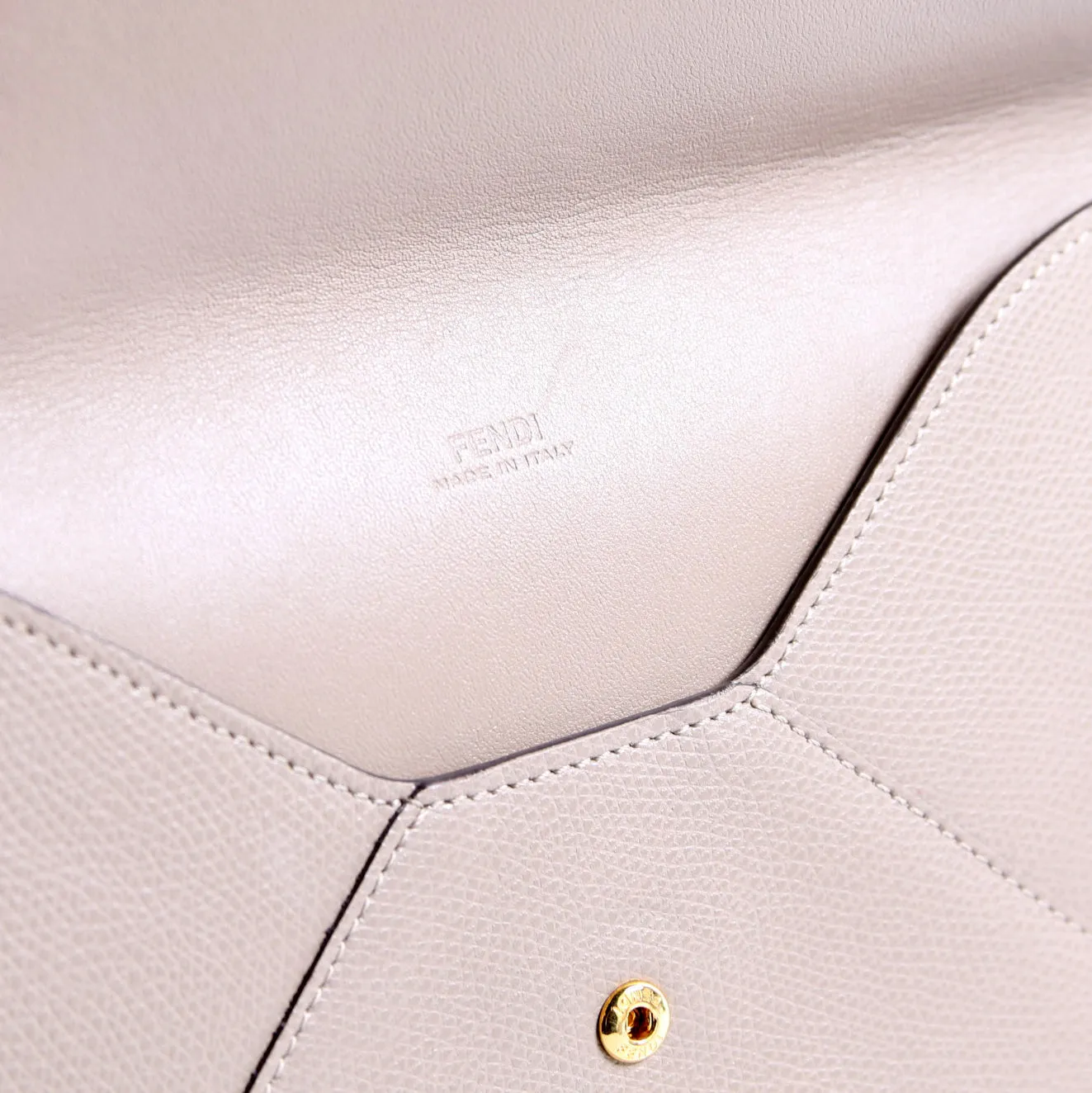 8N0152 F Is Fendi Envelope Flat Pouch Taupe