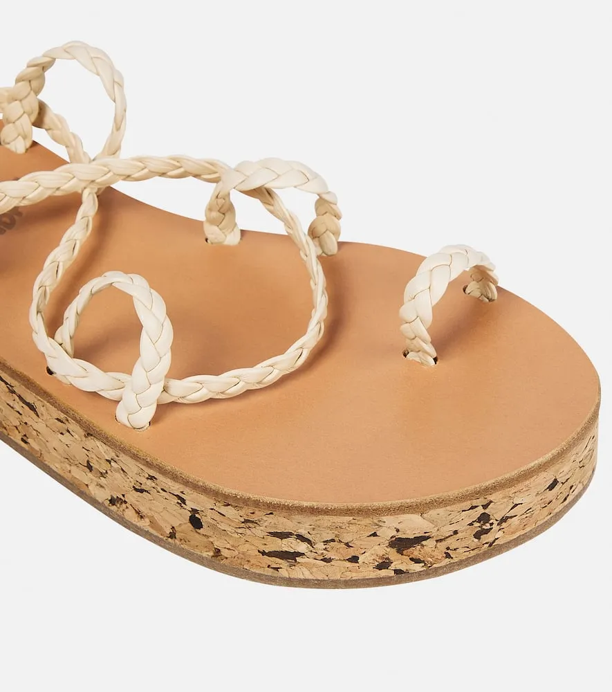 Ancient Greek Sandals Caryatis leather platform sandals