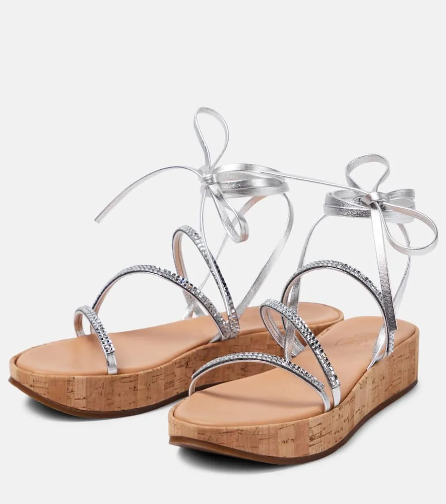 Ancient Greek Sandals Morfi leather platform sandals
