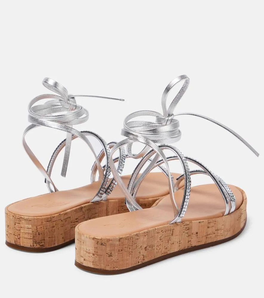 Ancient Greek Sandals Morfi leather platform sandals