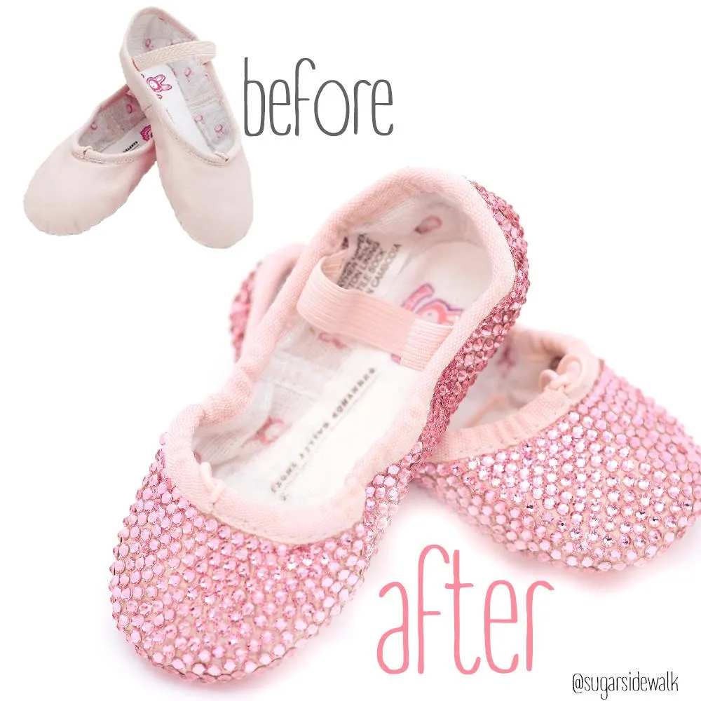 Blinged Baby & Child Ballet Slippers