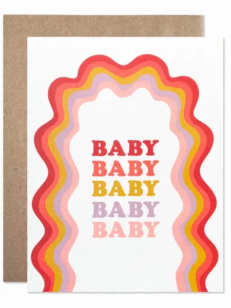 Hartland Brooklyn Card - Baby Rainbow Squiggle