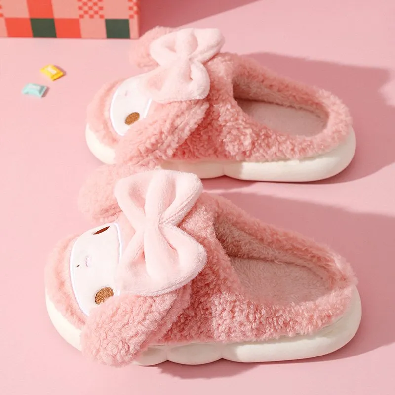 Kawaii Cinnamoroll My Melody Cotton Slippers