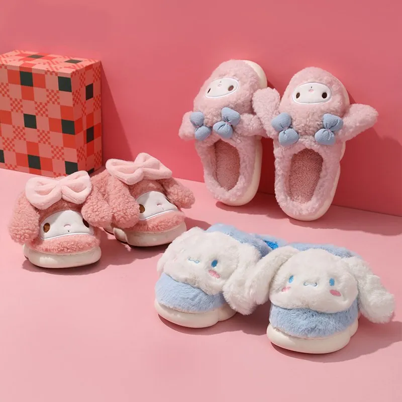 Kawaii Cinnamoroll My Melody Cotton Slippers