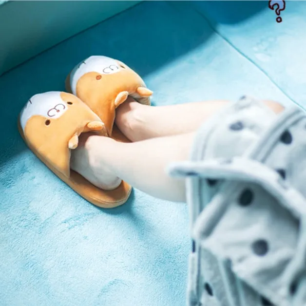 Kawaii Cute Shiba Plush Slippers