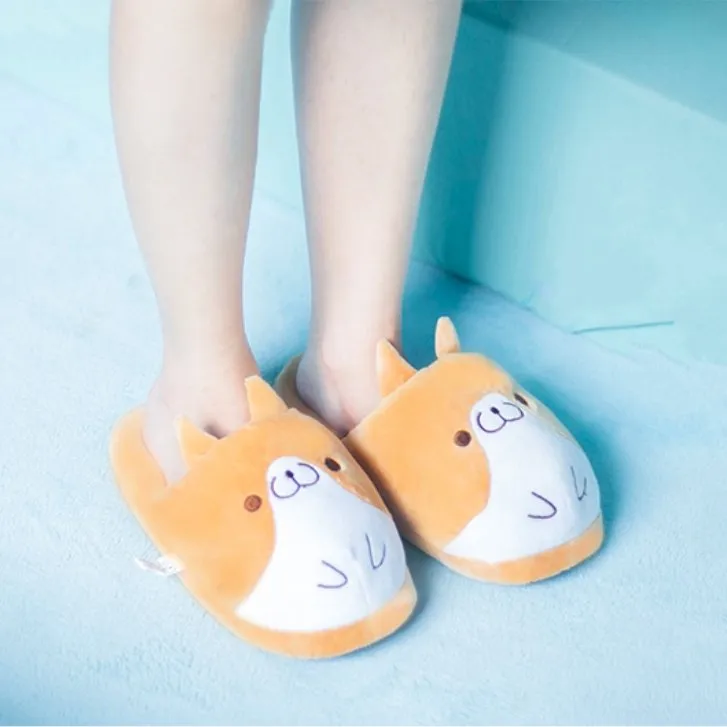 Kawaii Cute Shiba Plush Slippers
