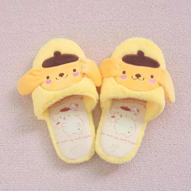 Kawaii Fuzzy Kuromi Slippers