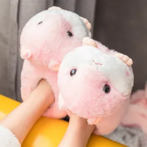 Kawaii Hamster Plush Slippers