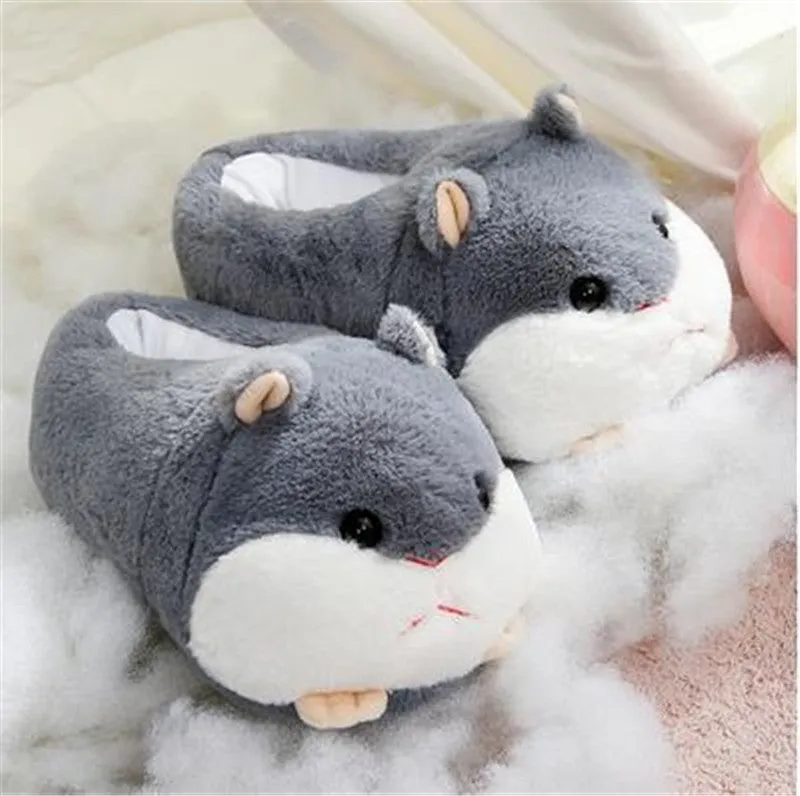 Kawaii Hamster Plush Slippers