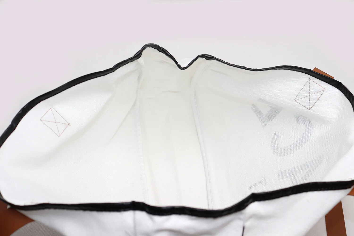 Letter Print Cotton and Linen Canvas Bag Beach Bag-Showtown