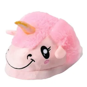 Pink Fluffy Unicorn Slippers