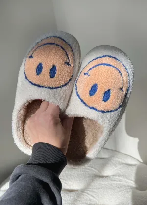 Smiley Face Slippers Yellow