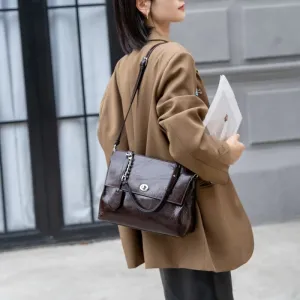 UAKISS  -  Genuine leather handbag leather bag minimalist Crossbody bag women female luxury bag shoulder bag cowhide Vintage Bag